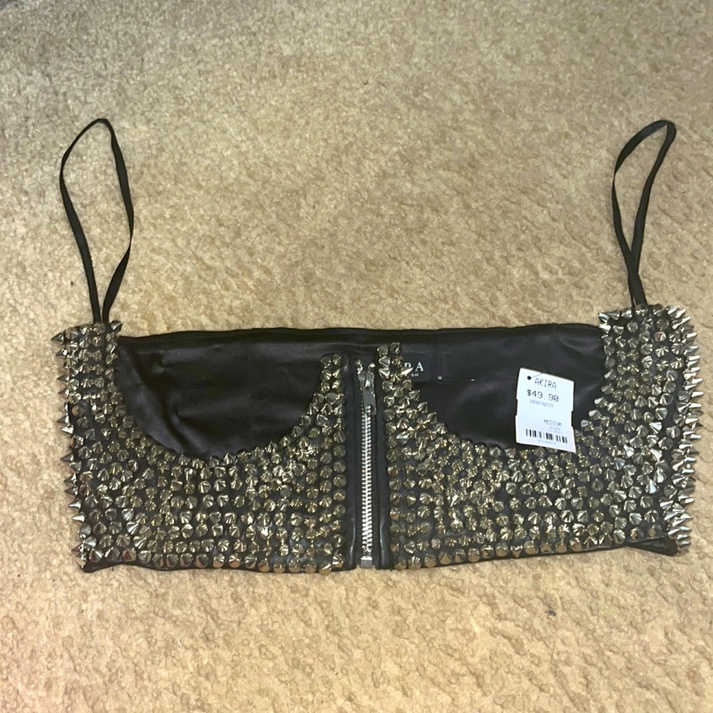 Spike under bust corset